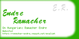 endre ramacher business card